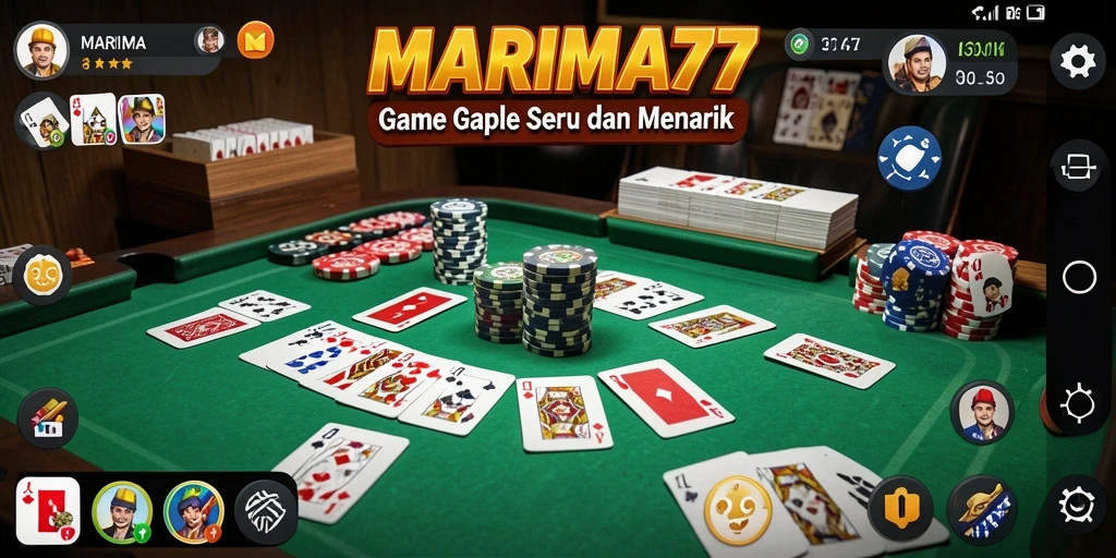 Tampilan menakjubkan dari gameplay Gaple yang mendebarkan.