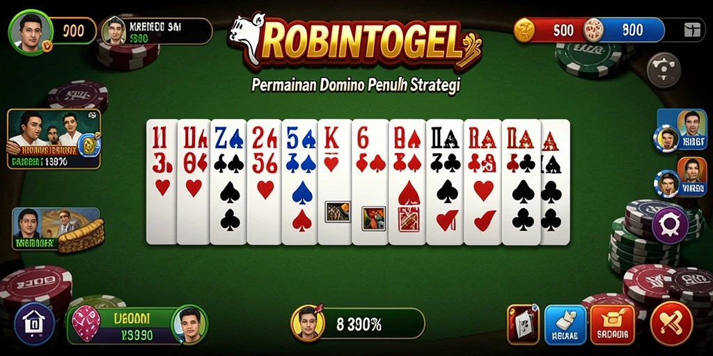 Tampilan permainan Domino yang seru dan penuh tantangan.