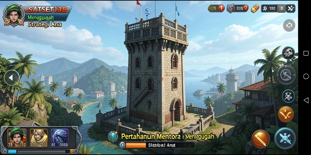 Tangkapan layar menunjukkan pertempuran mendebarkan di Tower Defense.