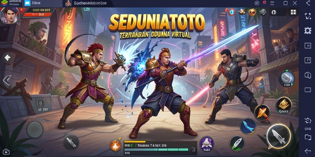 Tangkapan layar gameplay SEDUNIATOTO menunjukkan aksi pertarungan yang intens dan mendebarkan.