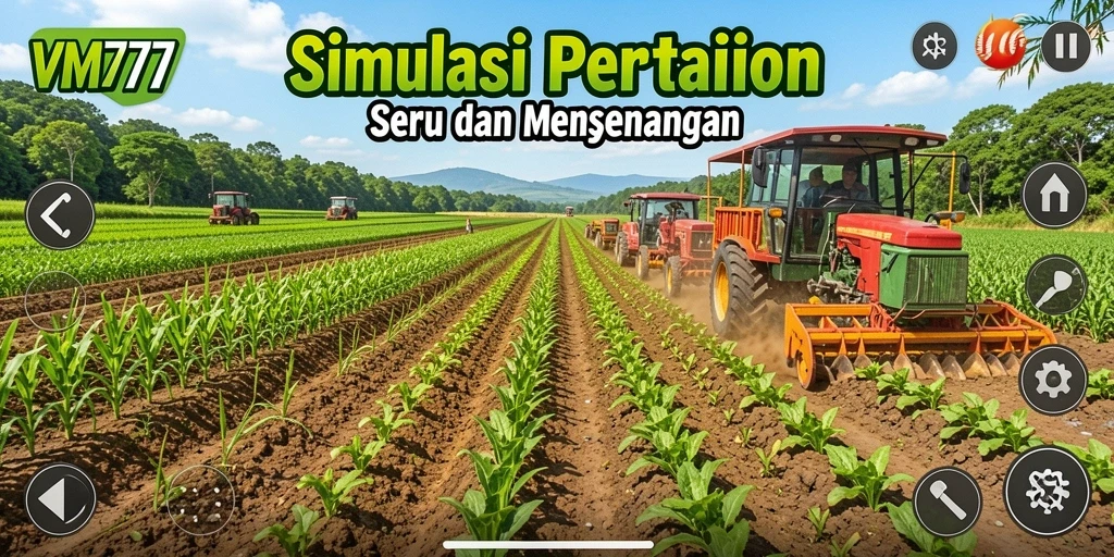 Tampilan gameplay menarik saat merawat ladang di VM777.